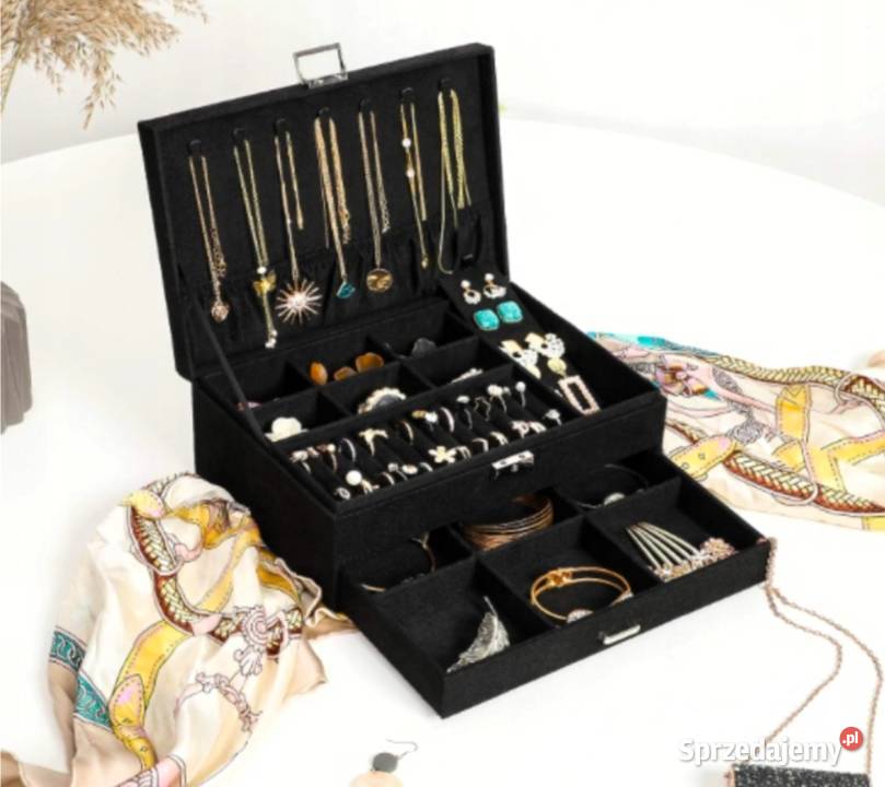 Szkatułka Kuferek Pudełko Organizer na Biżuterię