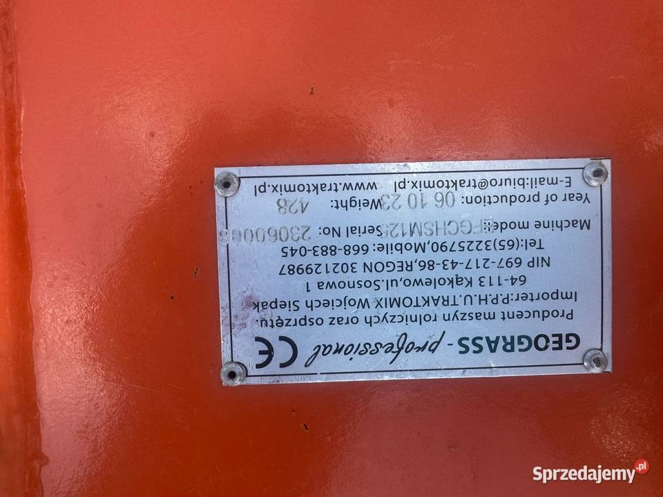 Mulczer hydrauliczny podkoronowy GEOGRASS nieuszkodzony sprzedam