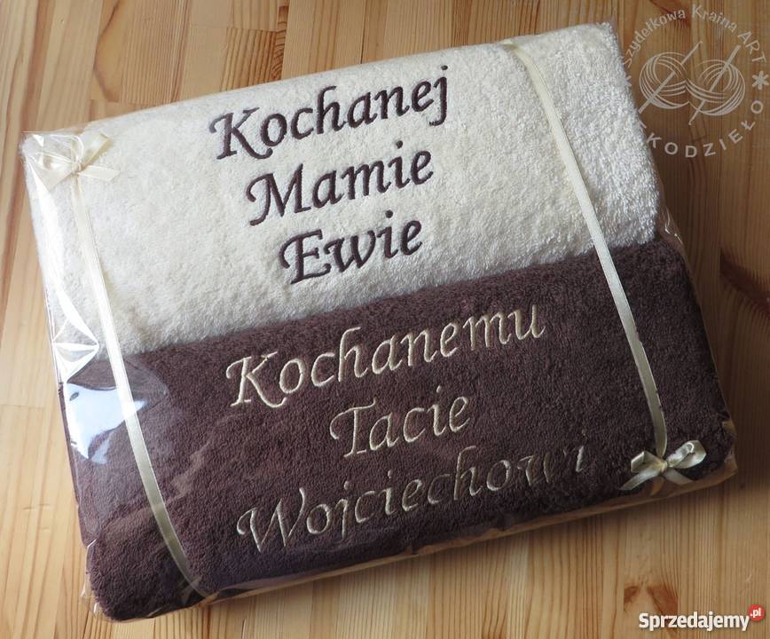 DUŻY ręcznik z HAFTEM prezent DZIEŃ MATKI OJCA Toruń sprzedam