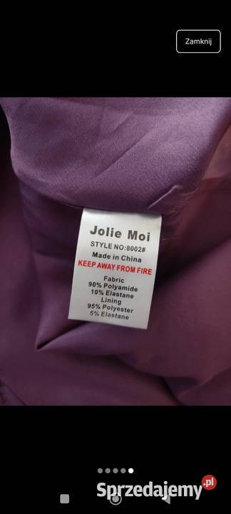 Sukienka Koronkowa Jolie Moi Bez wzoru Ryki sprzedam