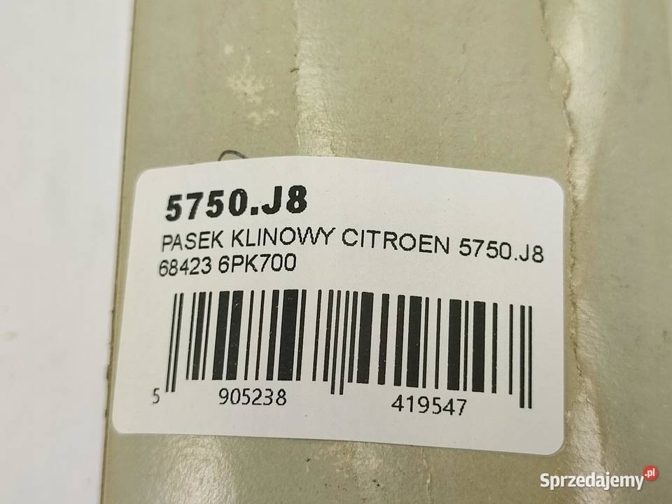 PASEK KLINOWY CITROEN BERLINGO B9 16 2008 NOWY