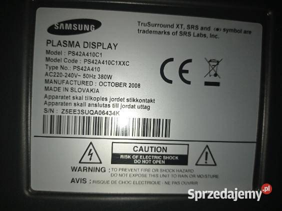 Samsung 42 cale 42a410c1 plazma telewizor Gorlice