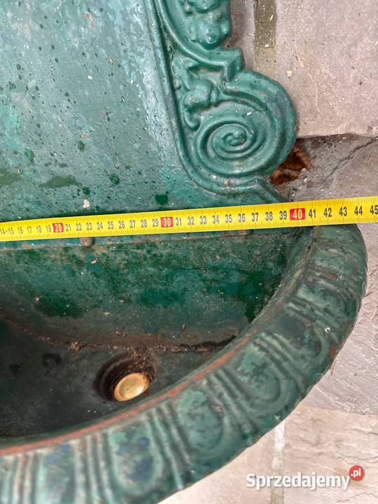 Żeliwny stary zlew ogrodowy naścienny umywalka Ogród Bystrzyca Kłodzka