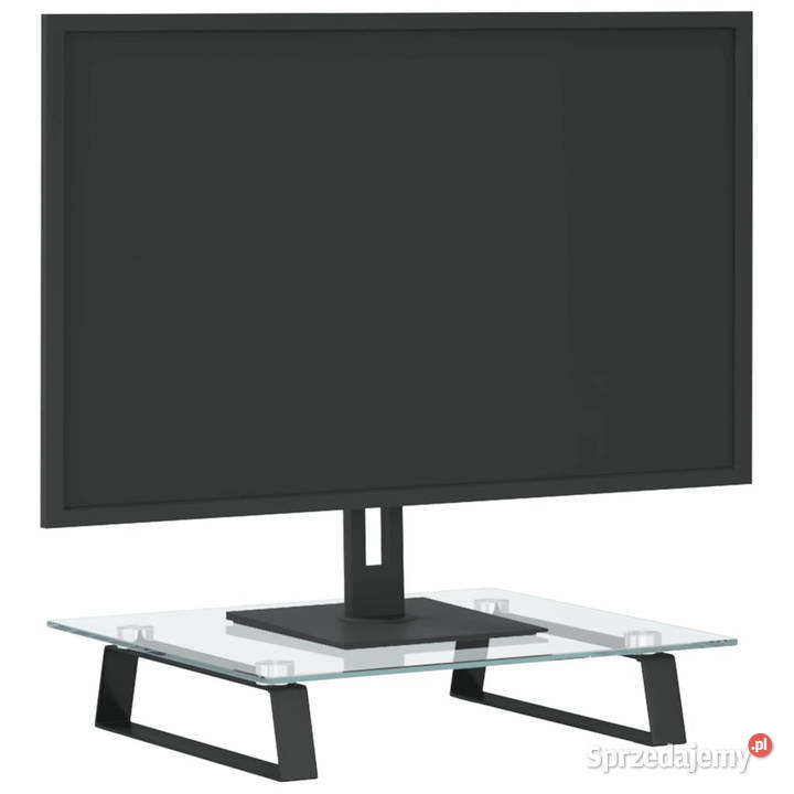 Podstawka pod monitor czarna 40x35x8 szkło Dom i Ogród