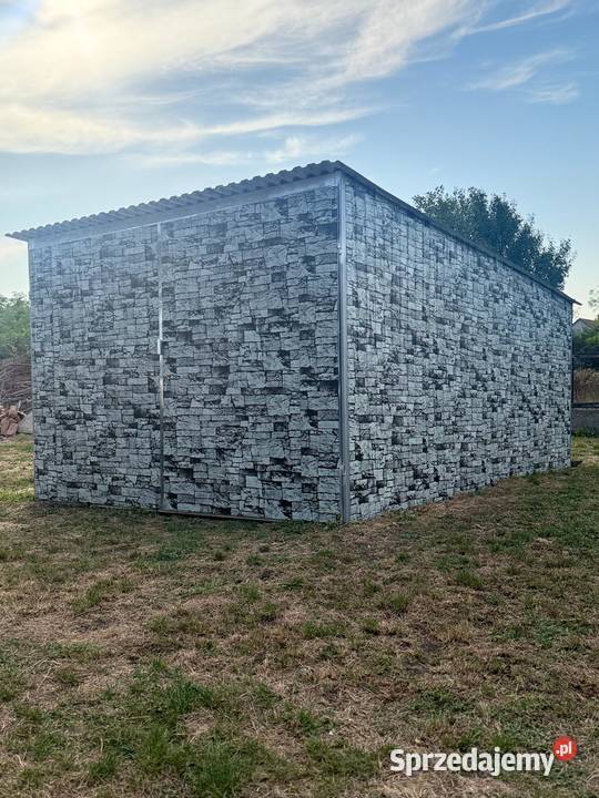 Garaż blaszany 3x5 imitacja kamień Kraków