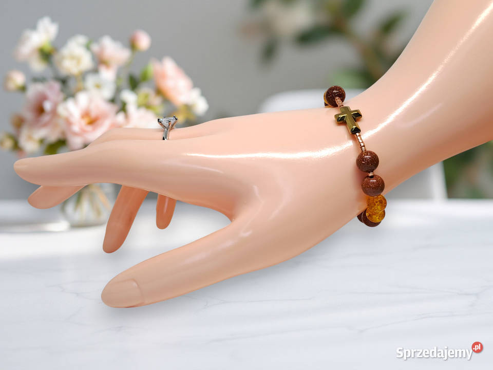 Bransoletka dziesiątka różańca BURSZTYN bałtycki Bransoletki Warszawa