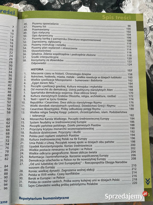 Książka Repetytorium część humanistyczna kompendium, repetytorium, opracowanie Bielsko-Biała