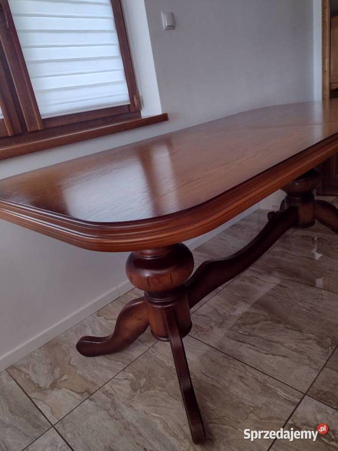 unikatowy stół dębowy rozkładany 6 krzeseł Bierna sprzedam