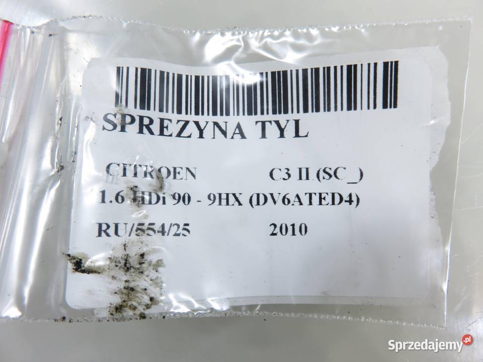SPRĘŻYNY TYŁ CITROEN C3 II 16 HDi osobowe małopolskie
