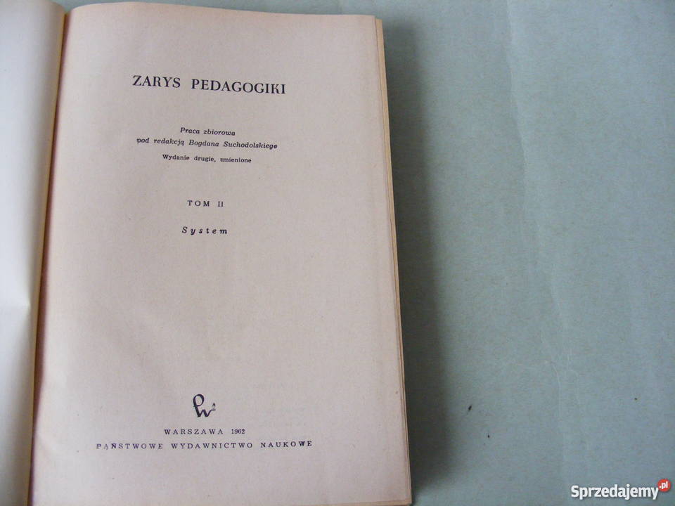 Zarys pedagogiki tom II System Suchodolski Oborniki Śląskie