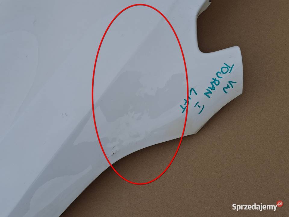 VW TOURAN LIFT 1015 BŁOTNIK PRAWY PRZÓD PRZEDNI Bieleń