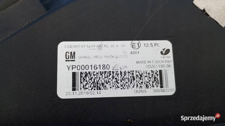 LAMPA LEWY PRZÓD IGŁA EU FULL LED OPEL GRANDLAND wielkopolskie Nowy Tomyśl