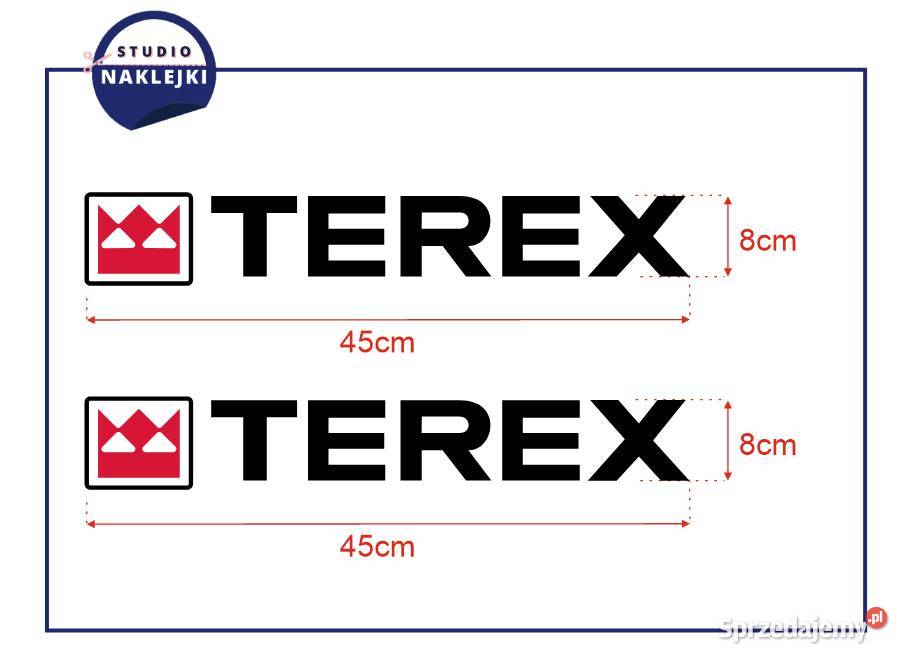 Naklejki Terex 2 45x8 Koparka Ładowarka Łagów