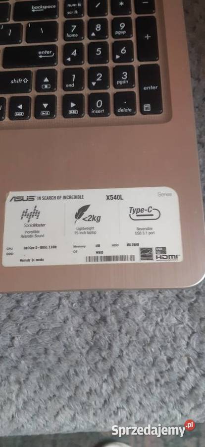 Laptop asus łódzkie Łódź