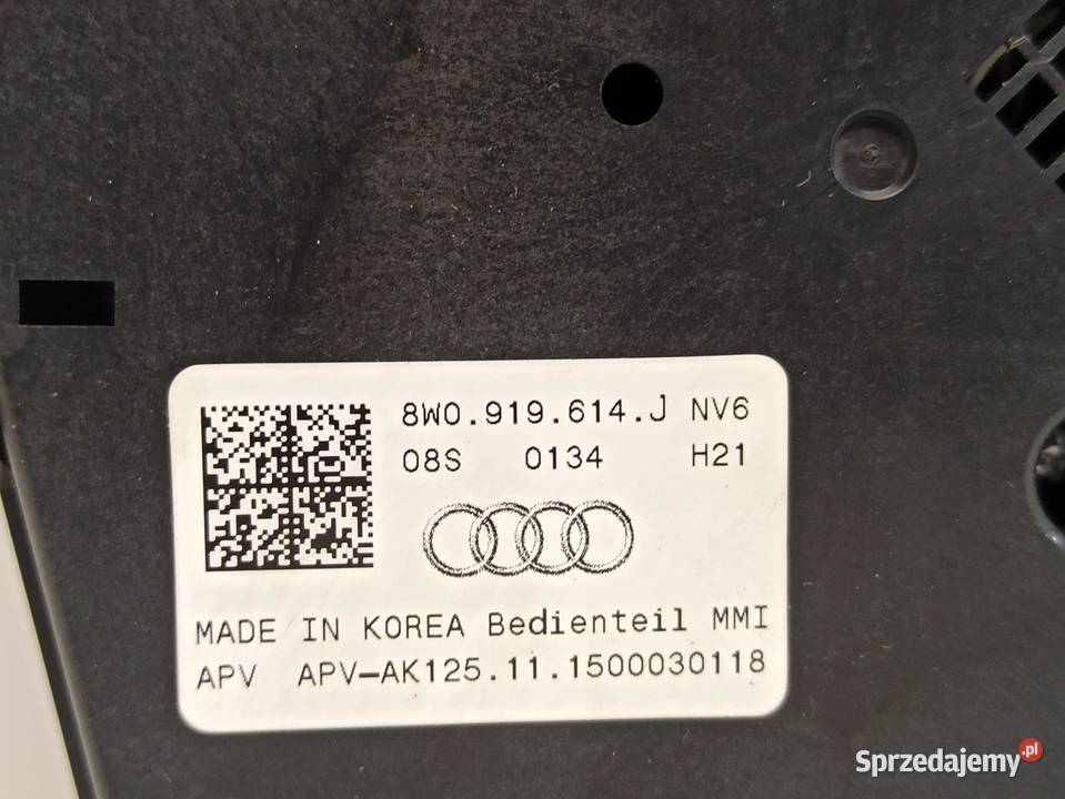 AUDI A4 B9 PANEL STEROWANIA MMI 8W0919614J Panele sterowania, przełączniki dolnośląskie sprzedam