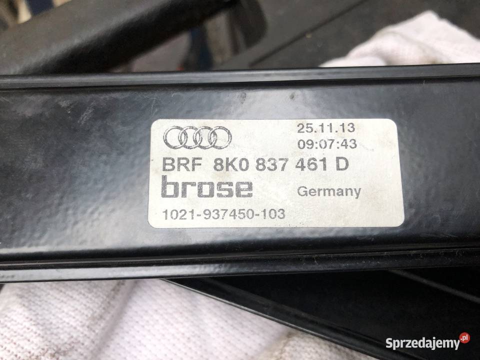 PODNOŚNIK SZYBY LEWY PRZÓD AUDI A4 B8