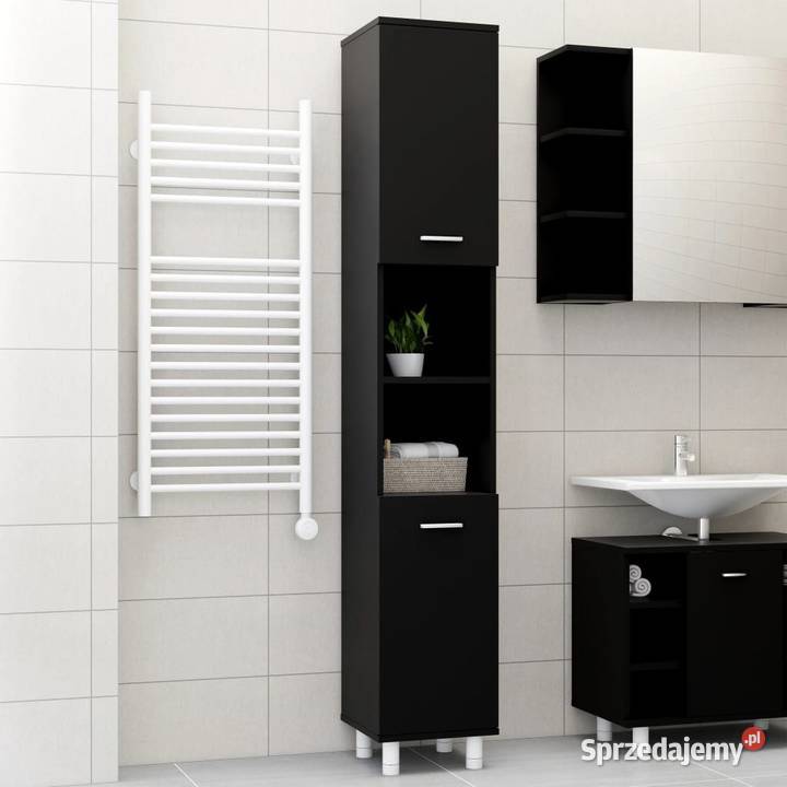 Szafka łazienkowa czarna 30x30x179 materiał Warszawa sprzedam