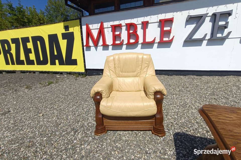 Aneta II komplet wypoczynkowy 311 skóra Piasek