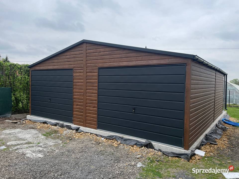 Garaż Blaszany 7x6 Dwustanowiskowy Drewnopodobny sprzedam