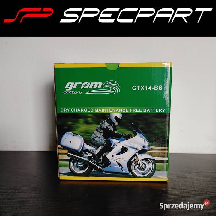 Akumulator motocyklowy GROM GTX14BS YTX14BS 12V Grudziądz sprzedam