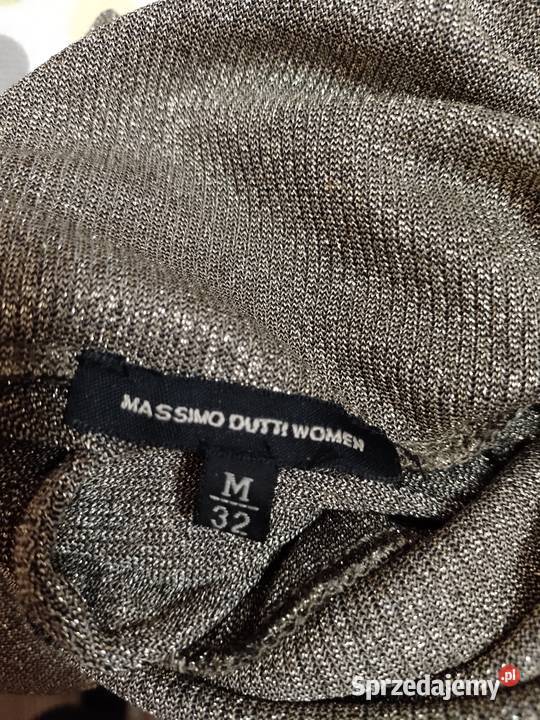 38M Massimo Dutti Złoty golf ołówkowy pod Tworzywo skóropodobne  Kraków