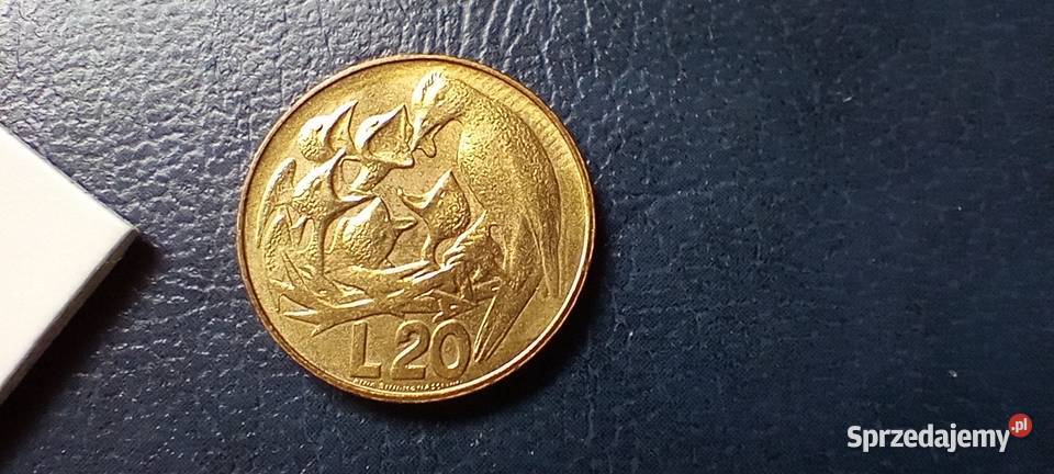 Stare monety 20 lir 1975 San Marino podkarpackie Lesko