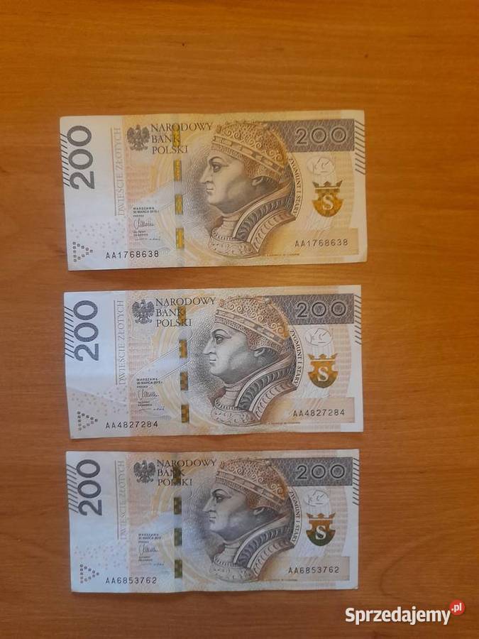 Banknot kolekcjonerski o nominale 200 dolnośląskie Oleśnica