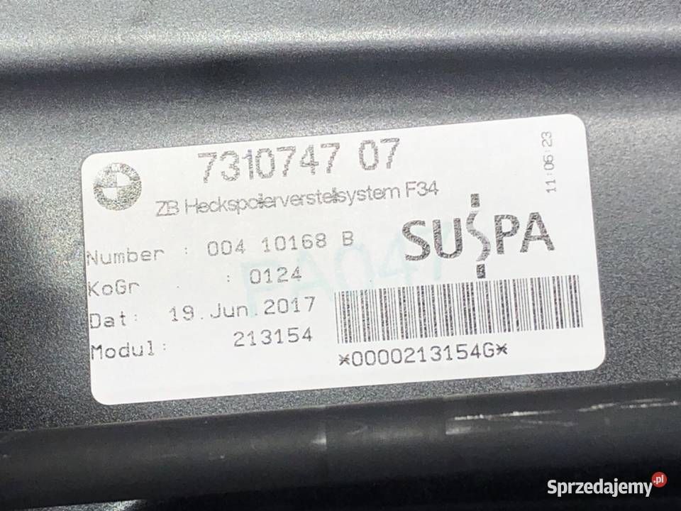 SPOILER TYŁ BMW F34 Hatchback 7310747 LOTKA Motoryzacja