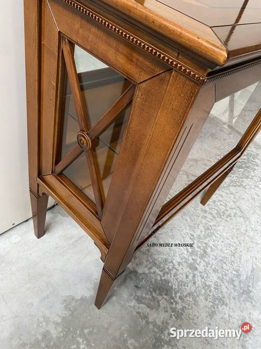 Klasyczna konsola szklana Selwa 13CS orzechowa Przemyśl