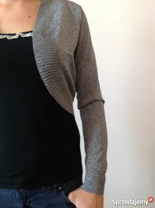 Bolerko srebrne z dzianiny Rozmiar 36(S) Częstochowa sprzedam