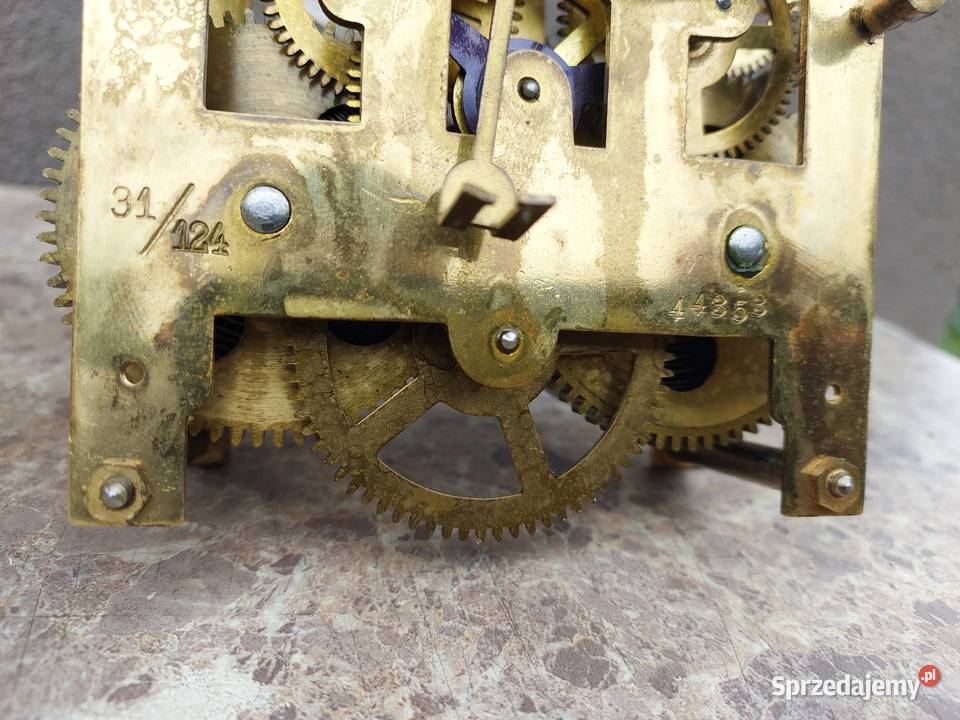 646 Mechanizm starego zegara ściennego Mauthe do Tczew