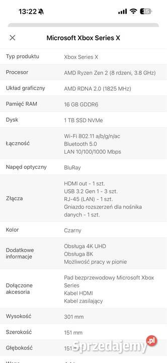 XBOX series X 1 TB Wieliszew