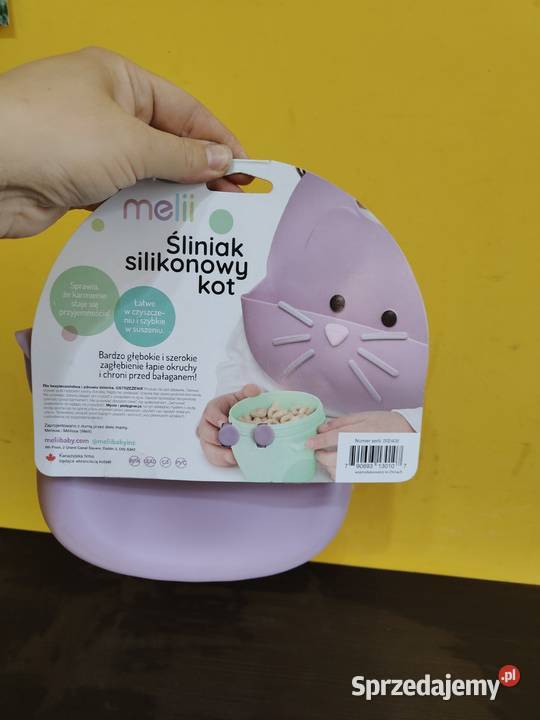 Nowy śliniak silikonowy MElii Mszczonów sprzedam