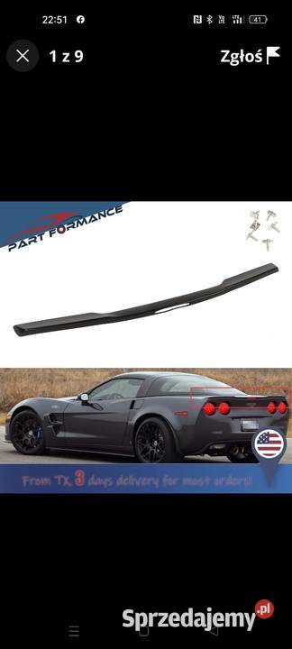 Spoiler przedni progi profilowane Corvette C6 podkarpackie