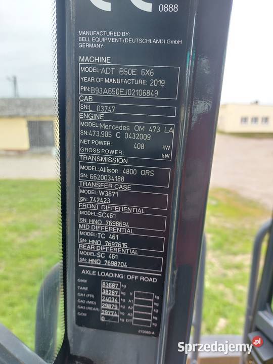 Bell B50 Pozostałe