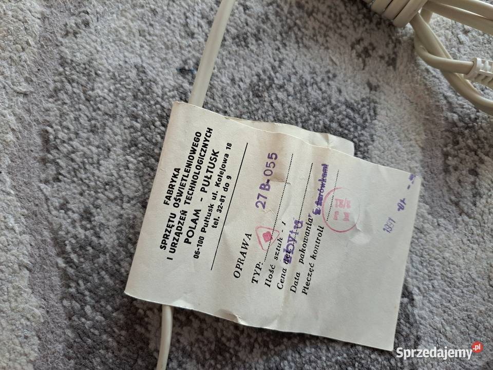 Lampa Biurkowa POLAM Pułtusk FSOiUT TYP 27B055 z mazowieckie Radom