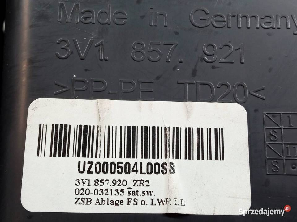 SCHOWEK LEWY KIEROWCY EU 3V 3V1857921 Skoda osobowe