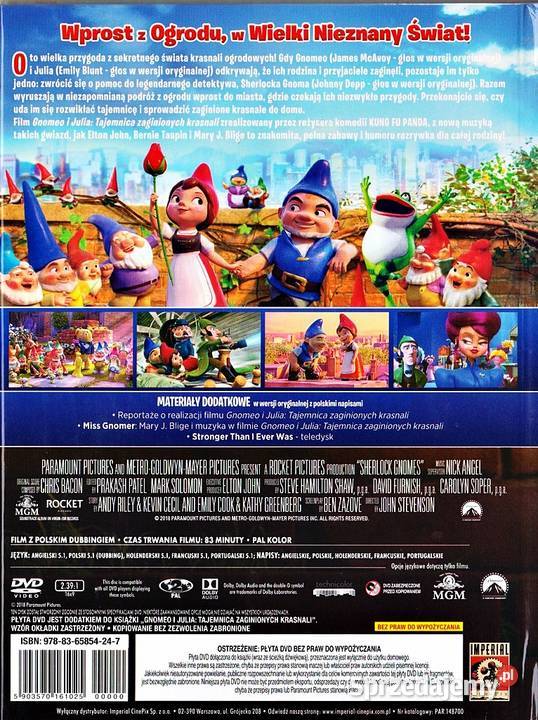 GNOMEO I JULIA TAJEMNICA ZAGINIONYCH KRASNALI DVD Kalisz