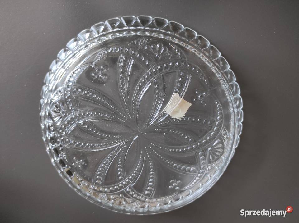 Patera Koral stare szkło PRL Ząbkowice Nowa Białystok