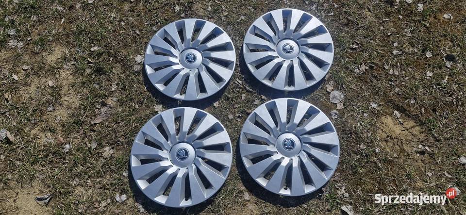 16 ORYGINALNE KOŁPAKI SKODA 5E0 601 147 6 Kołpaki Brzozów sprzedam