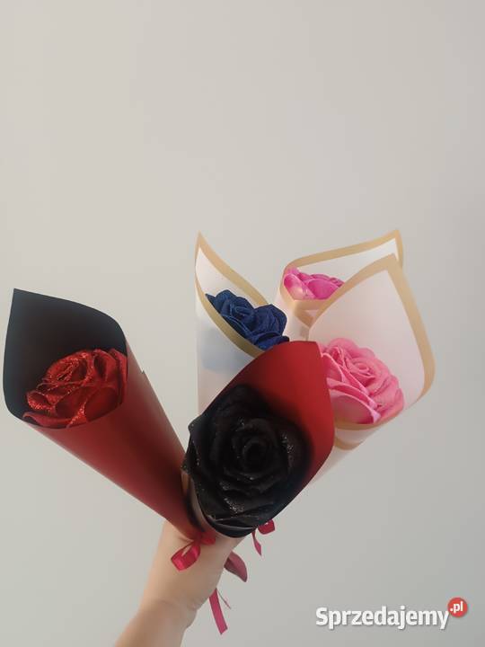 Róża wieczna ze wstążki Mielec