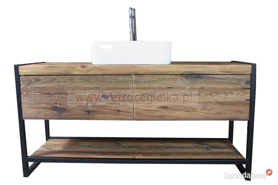 Szafka łazienkowa stare drewno sosnowe dwie 140cm mazowieckie Słupno