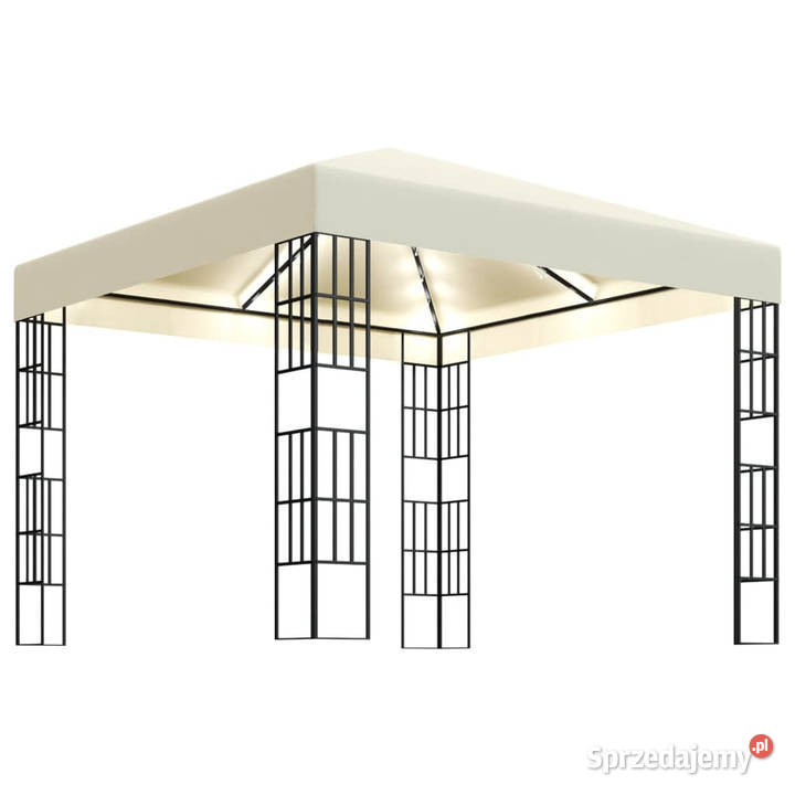 Altana ze sznurem lampek LED 3x3 m kremowa Warszawa