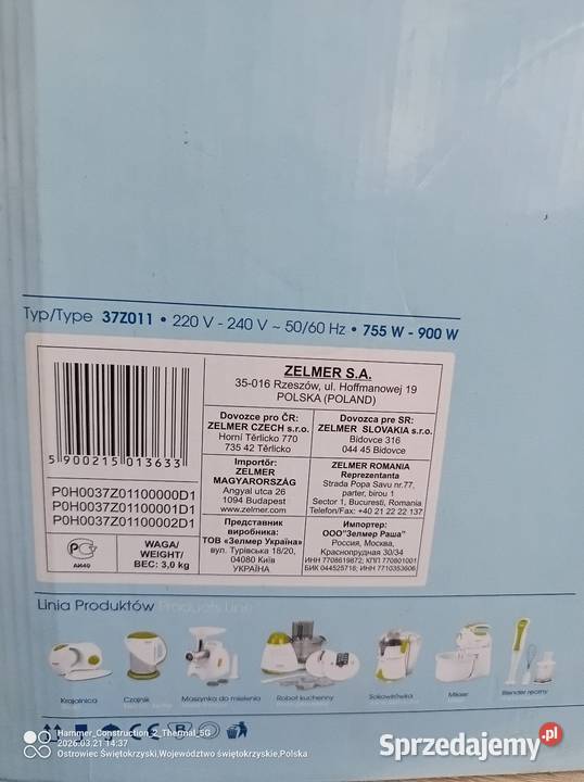 Parowar Zelmer Ostrowiec Świętokrzyski