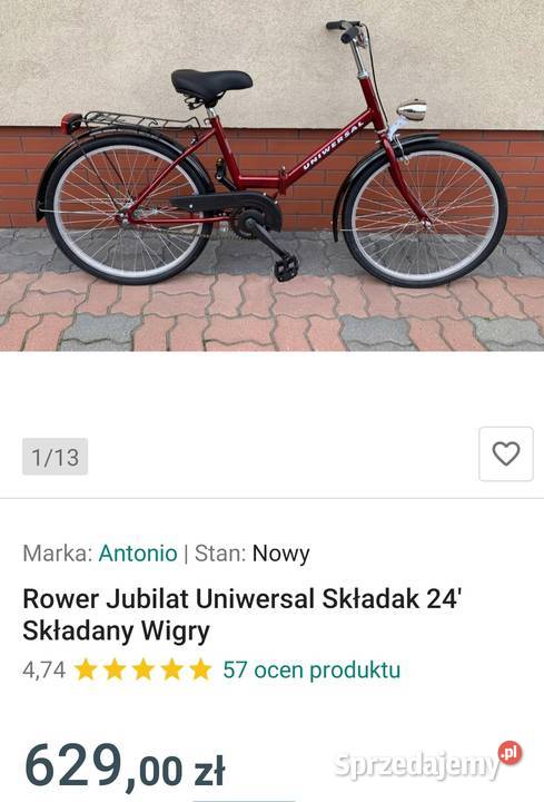 Sprzedam okazyjnie rower Uniwersum opis Lutomiersk sprzedam