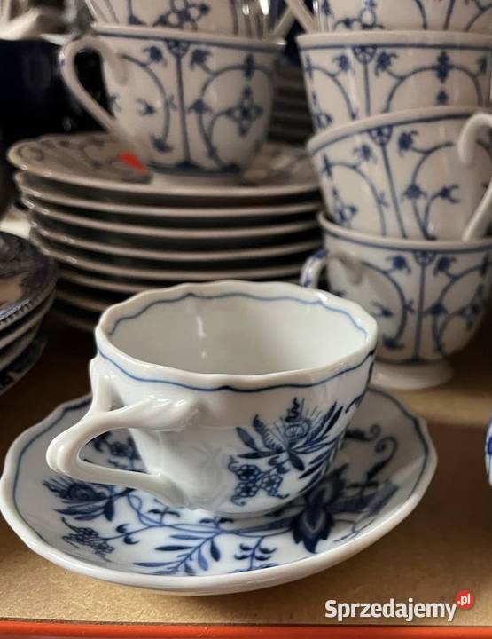 Filiżanka z wzorem cebulowym Blue Danube Do Gdańsk