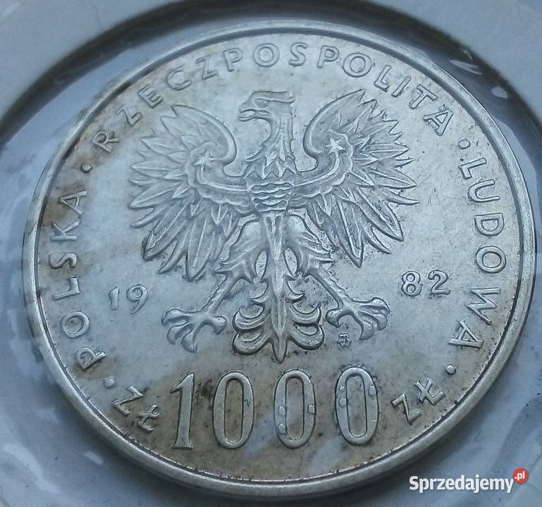 POLSKA1000 1982 r SREBRO 625 JAN PAWEŁ Numizmatyka Legionowo