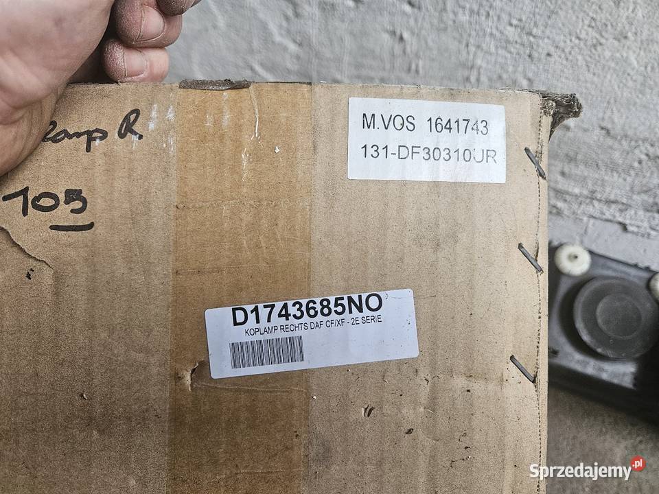 Lampa prawy przód DAF 105 wielkopolskie Międzychód sprzedam