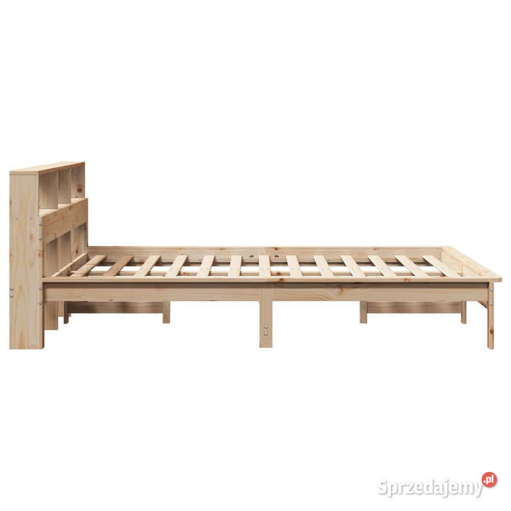 Łóżko z regałem bez materaca sosnowe 120x200 Łóżka