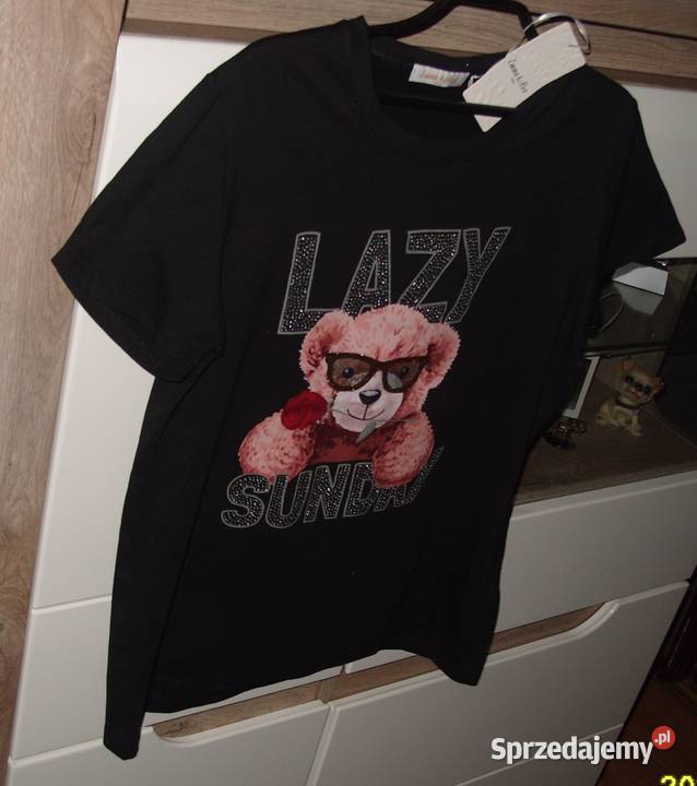 NOWA EmmaAlex Bluzka Tshirt z miśkiem cyrkonie r Rawicz sprzedam